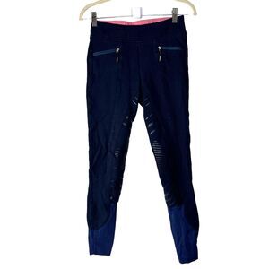 F.O.A.L‎ Equestrian Breeches Women's Small Navy Blue Pink Horse Riding
